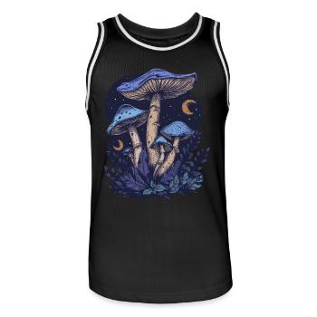 Cottagecore Goblincore Pilz Mondphasen Fairycore - Männer Basketball-Trikot - Schwarz/Weiß - Vorne - AI Model Male 185 dark (185cm)