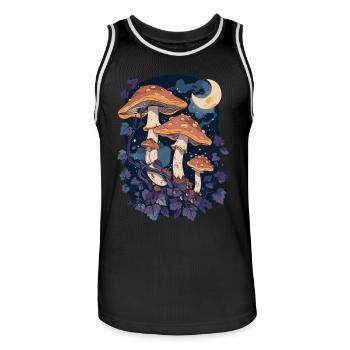 Fairycore Goblincore Pilz Mondphasen Cottagecore - Männer Basketball-Trikot - Schwarz/Weiß - Vorne - AI Model Male 185 dark (185cm)