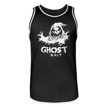 Ghost Bait Geister Köder Jäger | Paranormal Design - Männer Basketball-Trikot - Schwarz/Weiß - Vorne - AI Model Male 185 dark (185cm)