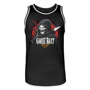 Ghost Bait Speer Reaper | Geisterjäger Design - Männer Basketball-Trikot - Schwarz/Weiß - Vorne - AI Model Male 185 dark (185cm)