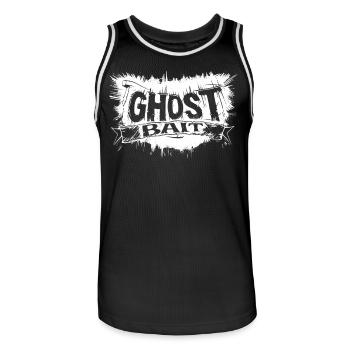 Appât fantôme Appât fantôme Bannière Paranormal Design - Maillot de basket Homme - noir/blanc - Devant - AI Model Male 185 dark (185cm)