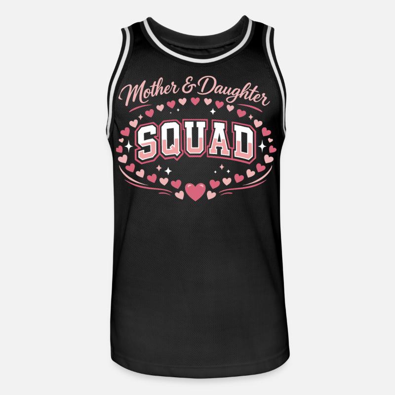 Mutter-Tochter-Trupp | Pink Komplizen Geschenk - Männer Basketball-Trikot - Schwarz/Weiß