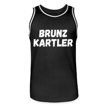 Brunzkartler Kartenspiel Schafkopf Bierkopf Watten - Männer Basketball-Trikot - Schwarz/Weiß - Vorne - AI Model Male 185 dark (185cm)
