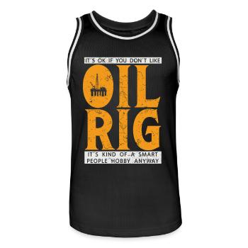 It´s ok if you don´t like Oil Rig... - Männer Basketball-Trikot - Schwarz/Weiß - Vorne - AI Model Male 185 dark (185cm)