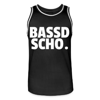 Bassd scho - Franken fränkisch fränggisch Geschenk - Männer Basketball-Trikot - Schwarz/Weiß - Vorne - AI Model Male 185 dark (185cm)