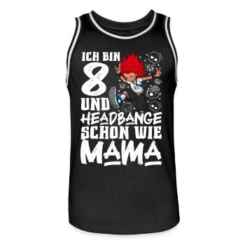 J’ai 8 ans - Girl Rocker - Maillot de basket Homme - noir/blanc - Devant - AI Model Male 185 dark (185cm)