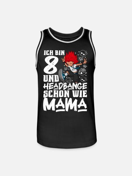 I'm 8 - Girl Rocker - Men's Basketball Jersey - black/white