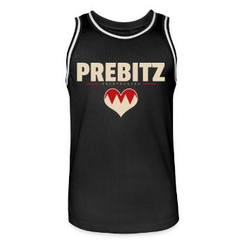 Prebitz Dorf Gemeinde Stadt Bayreuth - Männer Basketball-Trikot - Schwarz/Weiß - Vorne - AI Model Male 185 dark (185cm)