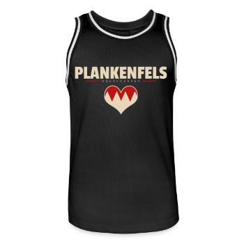 Plankenfels Dorf Gemeinde Stadt Bayreuth - Männer Basketball-Trikot - Schwarz/Weiß - Vorne - AI Model Male 185 dark (185cm)
