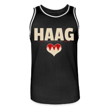 Haag Dorf Gemeinde Stadt Bayreuth - Männer Basketball-Trikot - Schwarz/Weiß - Vorne - AI Model Male 185 dark (185cm)