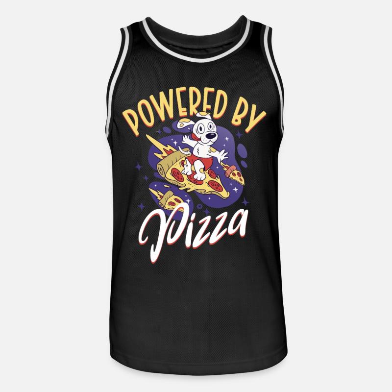 Propulsé par Pizza - Pizza Expert - Maillot de basket Homme - noir/blanc