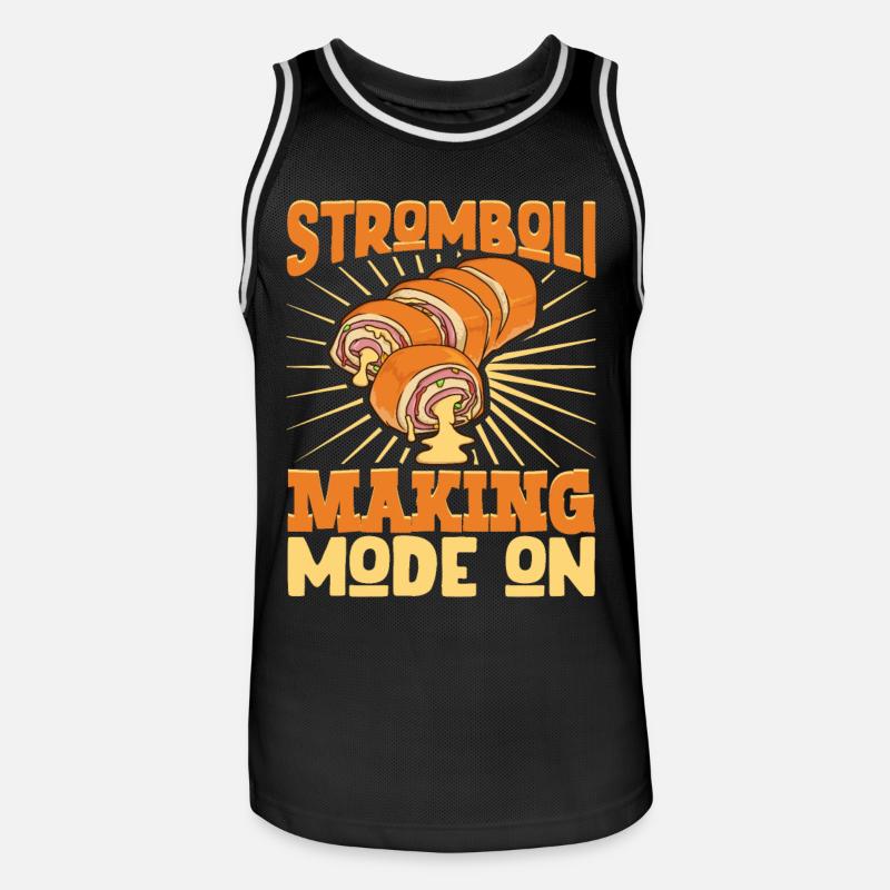 Stromboli Making Mode On - Stromboli - Männer Basketball-Trikot - Schwarz/Weiß