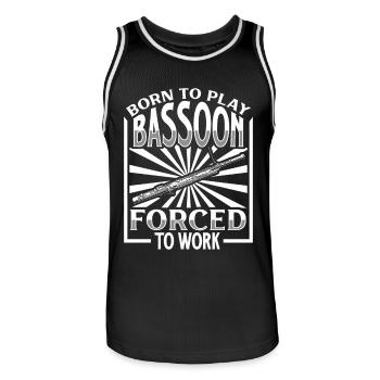 Born to play bassoon - bassoon - Men's Basketball Jersey - black/white - Front - AI Model Male 185 dark (185cm)