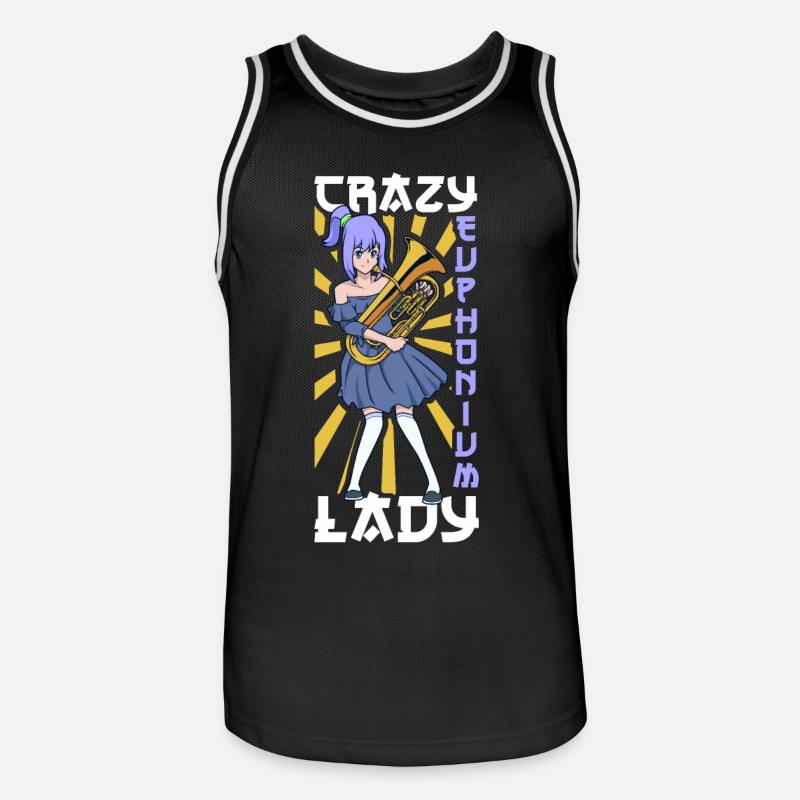 Crazy Euphonium Lady - Euphonium - Maillot de basket Homme - noir/blanc