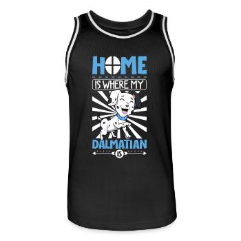Home is where my Dalmatian is - Dalmatiner - Men's Basketball Jersey - black/white - Front - AI Model Male 185 dark (185cm)