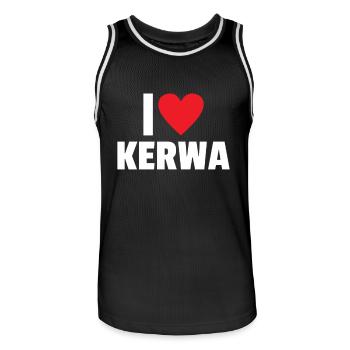 i love Kerwa Kirchweih Volksfest Kirmes Rummel - Männer Basketball-Trikot - Schwarz/Weiß - Vorne - AI Model Male 185 dark (185cm)