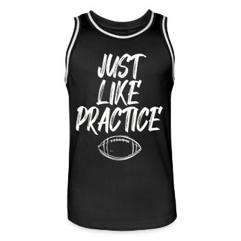 Just Like Practice American Football - Männer Basketball-Trikot - Schwarz/Weiß - Vorne - AI Model Male 185 dark (185cm)