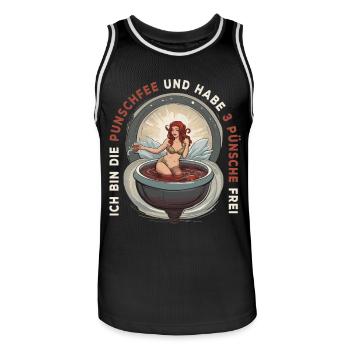 Ich bin die Punschfee Glühwein Weihnachten - Männer Basketball-Trikot - Schwarz/Weiß - Vorne - AI Model Male 185 dark (185cm)