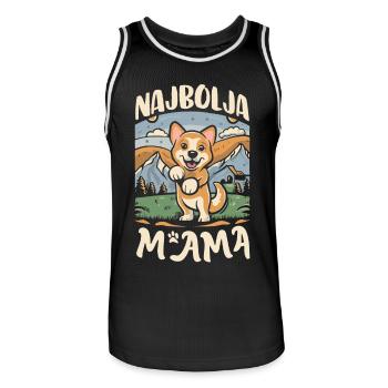 Najbolja maman I meilleur cadeau de fête des mères de maman - Maillot de basket Homme - noir/blanc - Devant - AI Model Male 185 dark (185cm)