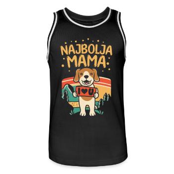Najbolja maman I meilleur cadeau de fête des mères de maman - Maillot de basket Homme - noir/blanc - Devant - AI Model Male 185 dark (185cm)