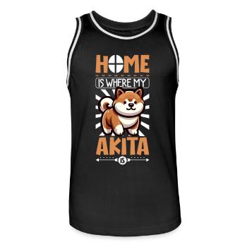 Accueil - Akita - Maillot de basket Homme - noir/blanc - Devant - AI Model Male 185 dark (185cm)