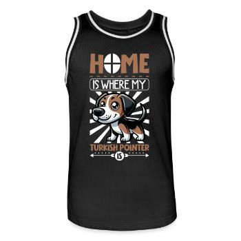 Zuhause - Tarsus çatalburun - Männer Basketball-Trikot - Schwarz/Weiß - Vorne - AI Model Male 185 dark (185cm)