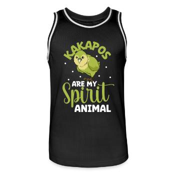Lieblingstier - Kakapo - Männer Basketball-Trikot - Schwarz/Weiß - Vorne - AI Model Male 185 dark (185cm)