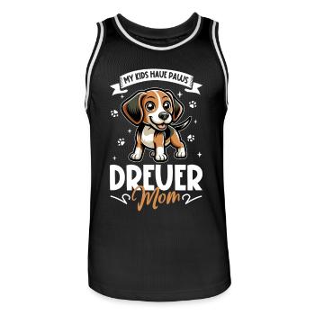 Drever Mama - Männer Basketball-Trikot - Schwarz/Weiß - Vorne - AI Model Male 185 dark (185cm)