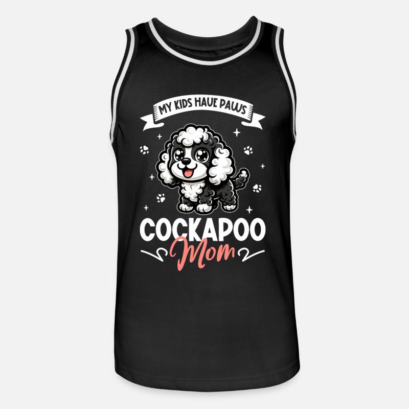 Cockapoo Mama - Männer Basketball-Trikot - Schwarz/Weiß