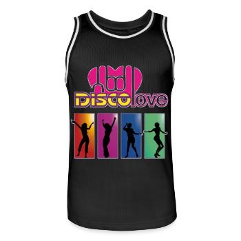 Disco Love Dance - Maillot de basket Homme - noir/blanc - Devant - AI Model Male 185 dark (185cm)