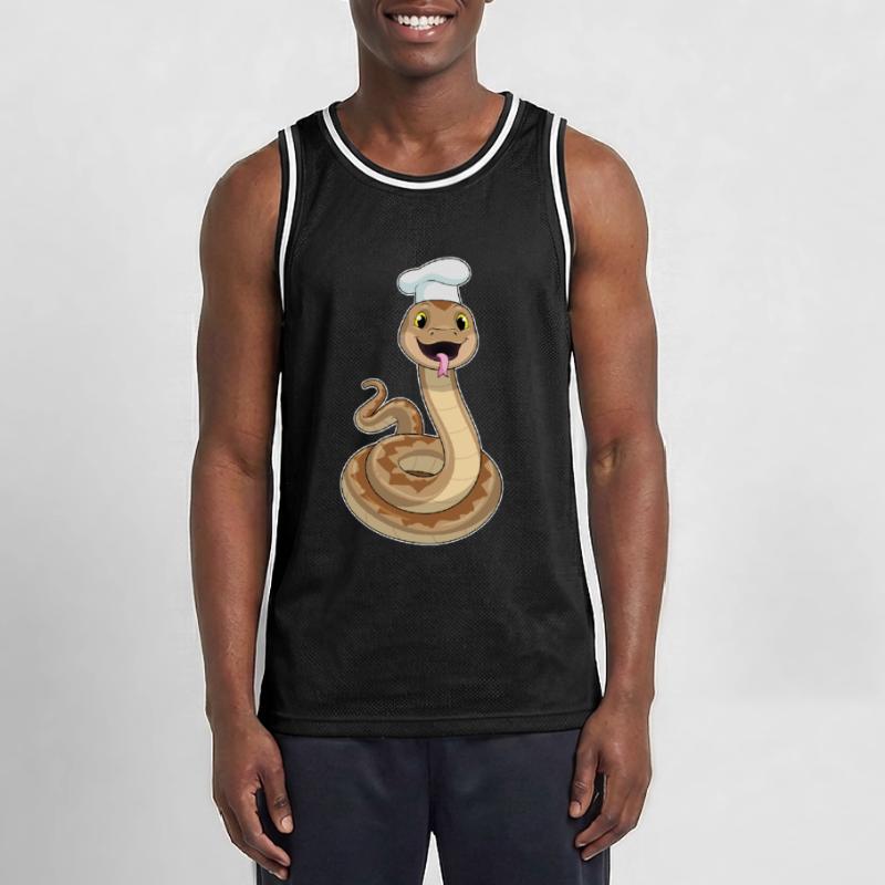 Queue as a chef with a chef's hat Men's Basketball Jersey