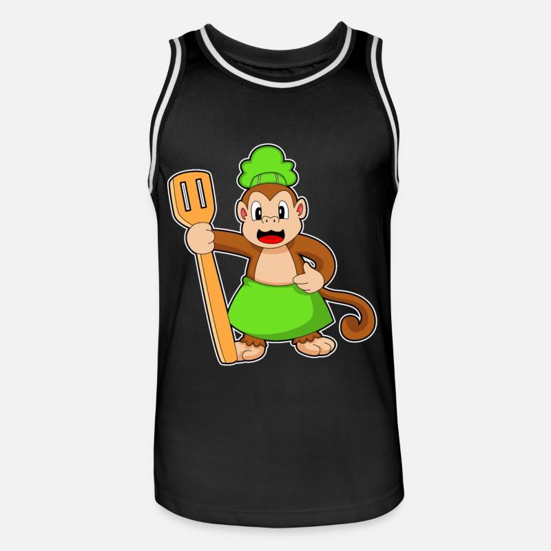 Spatule de cuisson Monkey - Maillot de basket Homme - noir/blanc