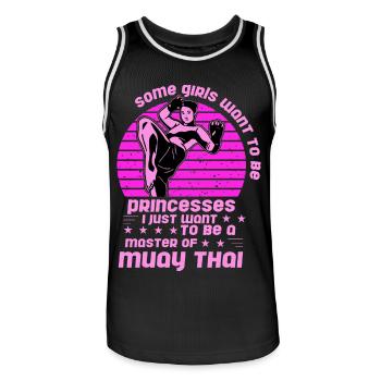 Some Girls want to be princesses I just want to be - Men's Basketball Jersey - black/white - Front - AI Model Male 185 dark (185cm)