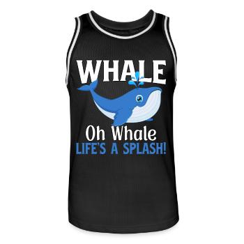 Wal oh Walleben ist ein Spritzer - Männer Basketball-Trikot - Schwarz/Weiß - Vorne - AI Model Male 185 dark (185cm)