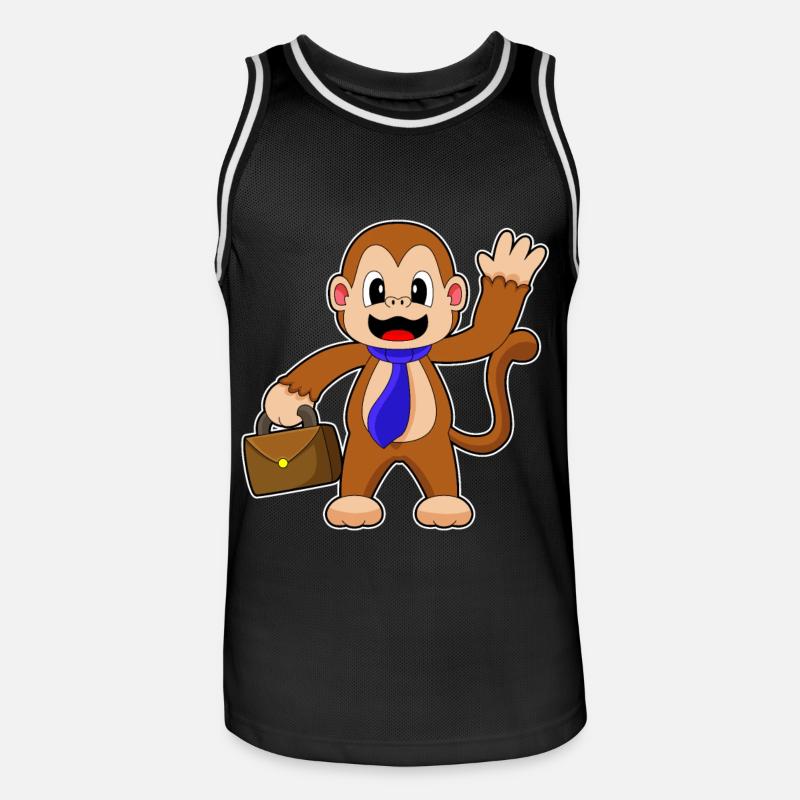 Porte-documents Monkey Entrepreneur - Maillot de basket Homme - noir/blanc