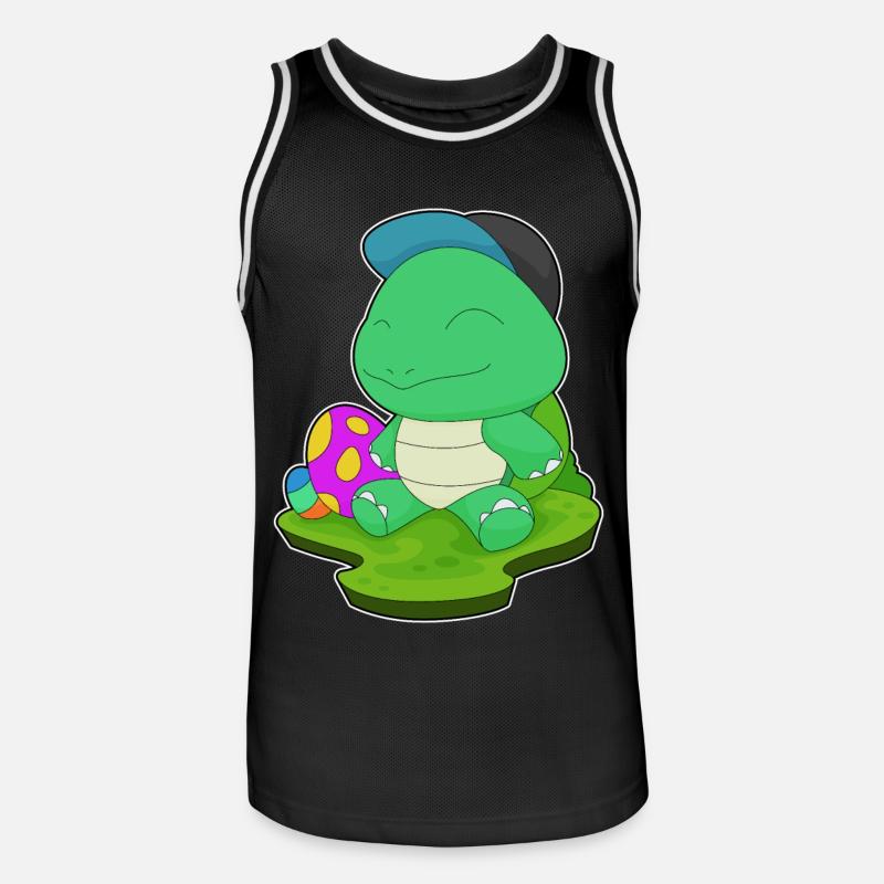 Turtle Easter Easter Eggs - Men's Basketball Jersey - black/white