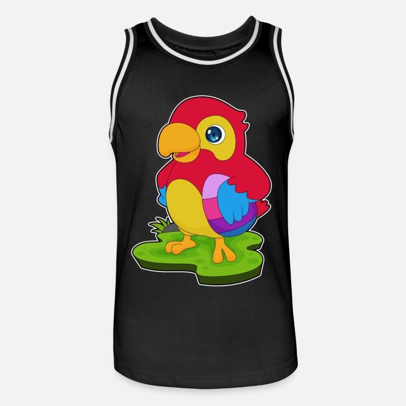 parrot Easter Easter egg - Men's Basketball Jersey - black/white