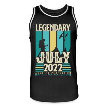 Juli 2022 Geburtstagsgeschenk, Vintage Juli. - Männer Basketball-Trikot - Schwarz/Weiß - Vorne - AI Model Male 185 dark (185cm)