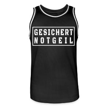 Fête des pères sécurisée style Malle - Maillot de basket Homme - noir/blanc - Devant - AI Model Male 185 dark (185cm)