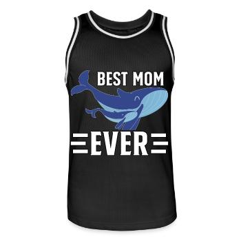 Die beste Mutter aller Zeiten - Männer Basketball-Trikot - Schwarz/Weiß - Vorne - AI Model Male 185 dark (185cm)