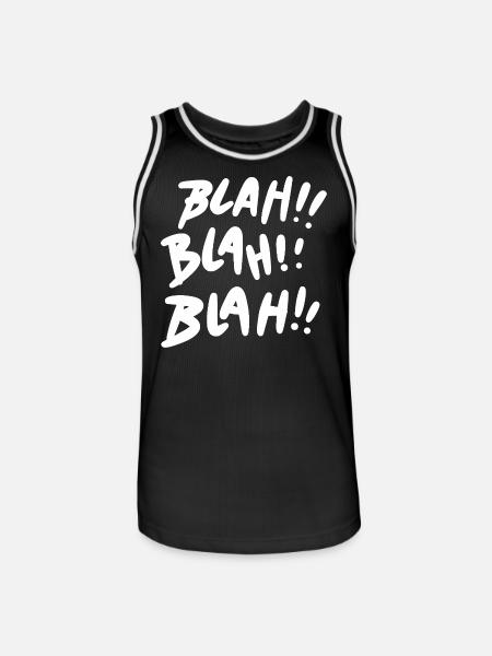 Bla Bla Bla Blanc - Maillot de basket Homme - noir/blanc