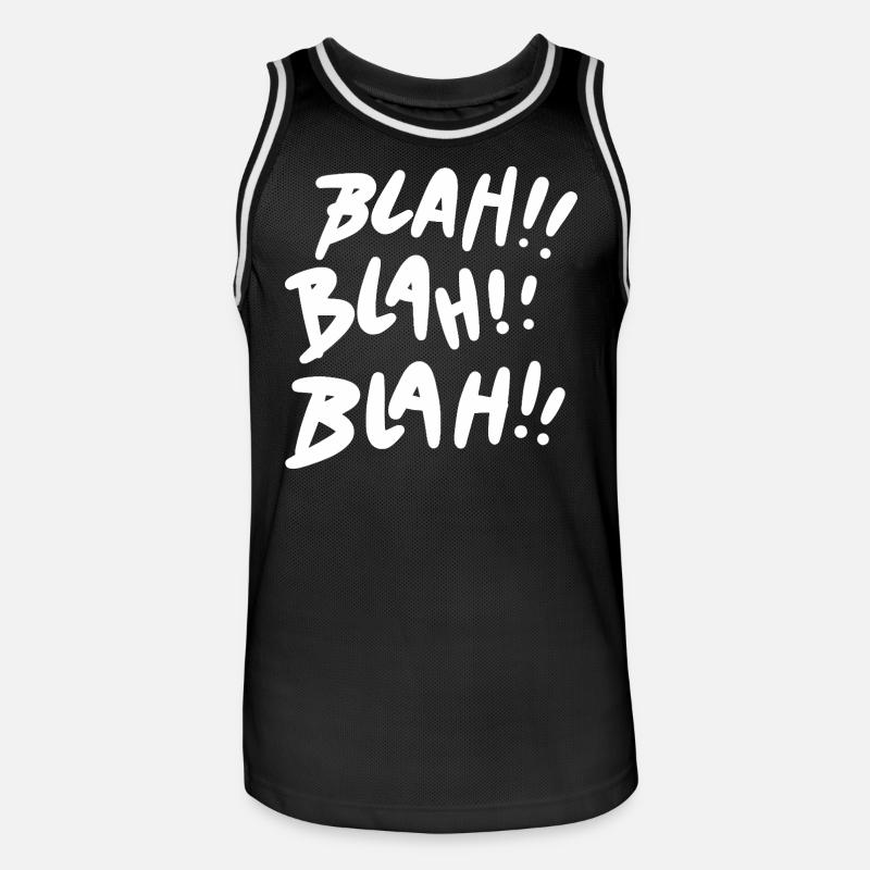 Blah Blah Blah White - Men's Basketball Jersey - black/white