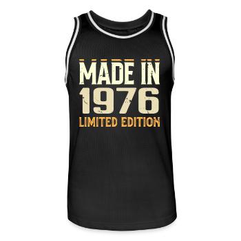 Cadeau Anniversaire 1976 Génial Depuis 1976 Retro - Maillot de basket Homme - noir/blanc - Devant - AI Model Male 185 dark (185cm)