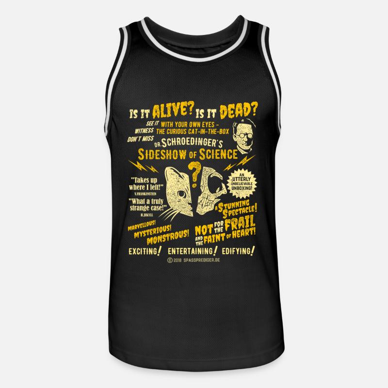 Le chat de Schrödinger Sideshow - Maillot de basket Homme - noir/blanc