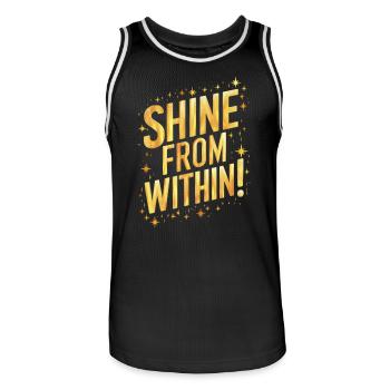 Strahle Von Innen Heraus Motivation - Männer Basketball-Trikot - Schwarz/Weiß - Vorne - AI Model Male 185 dark (185cm)