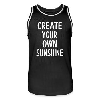 Create Your Own Sunshine Motivation - Men's Basketball Jersey - black/white - Front - AI Model Male 185 dark (185cm)
