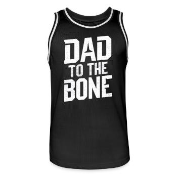 Dad To The Bone Strong Expression - Men's Basketball Jersey - black/white - Front - AI Model Male 185 dark (185cm)