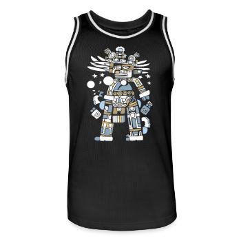 Maya Gott Mayanische Mythologie Itzamna - Männer Basketball-Trikot - Schwarz/Weiß - Vorne - AI Model Male 185 dark (185cm)