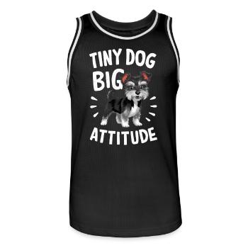 Terrier Hund Kleiner Hund Große Einstellung - Männer Basketball-Trikot - Schwarz/Weiß - Vorne - AI Model Male 185 dark (185cm)