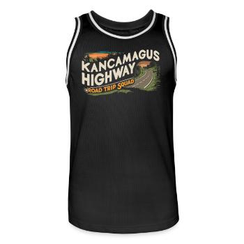 Kancamagus Highway Road Trip Squad Abenteuer - Männer Basketball-Trikot - Schwarz/Weiß - Vorne - AI Model Male 185 dark (185cm)